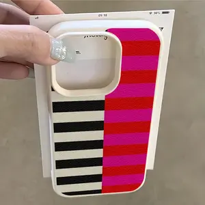 Fashionable Striped Gradient UV Print Phone Case, Fits iPhone XR 11 to 17, Creative Aesthetic Design, Perfect Gift