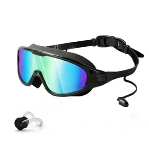 Wide Field Anti-fog Swimming Goggles, 1/2 Counts Anti-UV Swimming Goggles, Swimming Goggles for Adults, Water Sports Equipment, Polarized Swimming Goggles