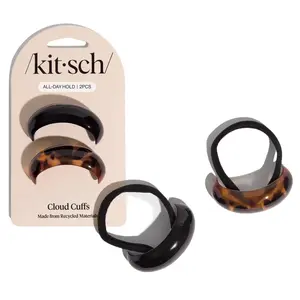 Kitsch Black & Tort Cloud Cuffs - Medium