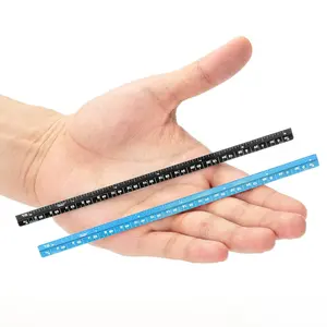 - Small Architectural Scale Ruler, Aluminium, 6 Inch, 2 Pack, Black and Blue, Pocket Size Ruler, Triangle Ruler, Metal Ruler Set, Architect Scale Ruler for Blueprints
