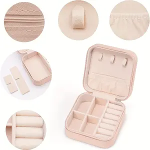 Small Jewelry Box, Travel Portable Jewelry Case for Ring, Pendant, Earring, Necklace, Bracelet Organizer Storage Holder Boxes, Jewelry Storage Unit, Gifts Box for Girls and Women, Organized Box -Jewelry Making Display & Packaging Supplies