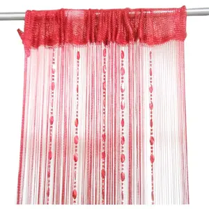 Button Beaded Door Curtain Fringe Tassel Living Room Divider Curtain (39.30" x 78.50", )