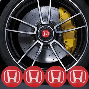 4pcs 56MM Emblem Car Wheel Center Cap Hub Covers Sticker For Honda Odyssey Spirior CR-V Civic HR-V City Accord Fit Pilot Auto Decorate Accessories Car Stickers