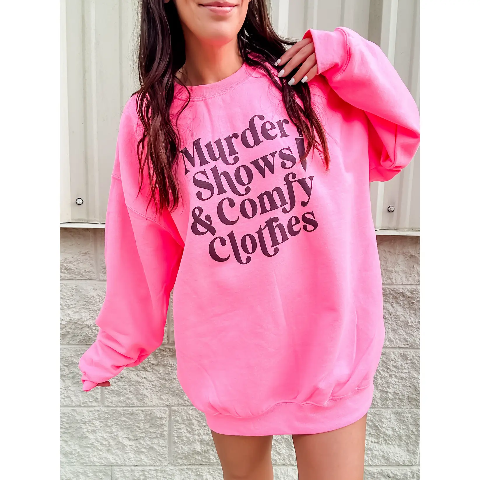 Murder Shows & Comfy Clothes Graphic Pullover