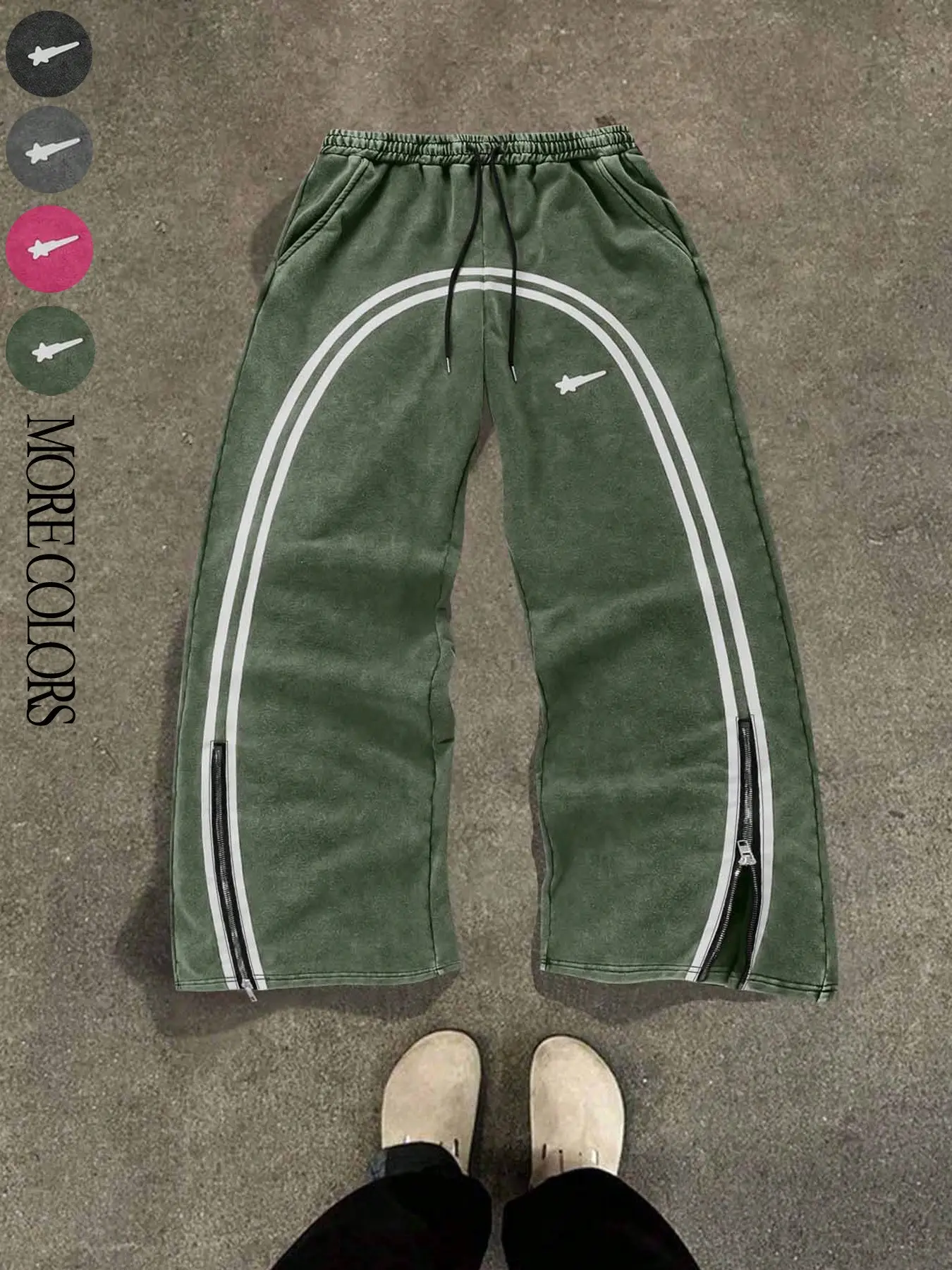 Men's and women's street fashion, Streetwear styles: casual, relaxed, straight-leg Lightweight cotton pants with star pattern print, suitable for spring, autumn, daily use, school, sports, Bottoms