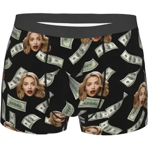 Custom Underwear Custom Boxers With Face for Boyfriend Personalized Boxers for Men Customized Gifts for Men Size S-4XL, 01