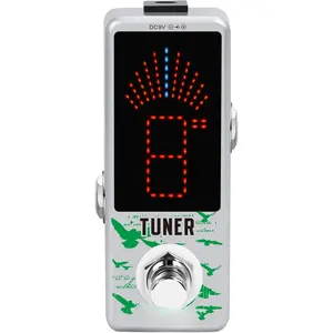 Tuner Pedal Chromatic Guitar Tuner Pedal High Precision Tuning Effect Guitar Pedals for Electric Guitar & Bass Accurate +- 1 Cent Mini Size True Bypass.