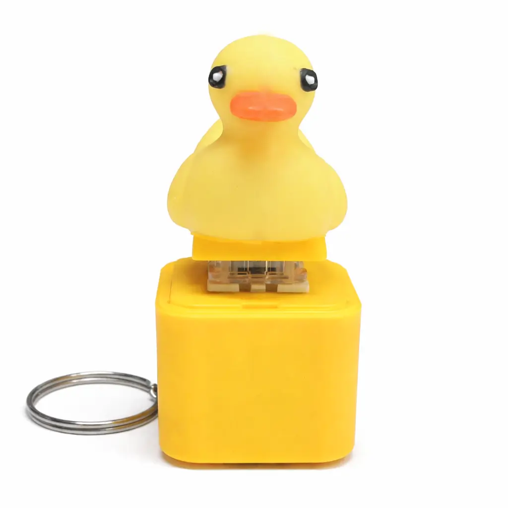 Quacking Duck Fidget Toy, Rechargeable Duck Keyboard Keycaps, Fun & Portable Stress Relief Fidgeting, Sensory Toy with Colorful Lights, Light Up Keys
