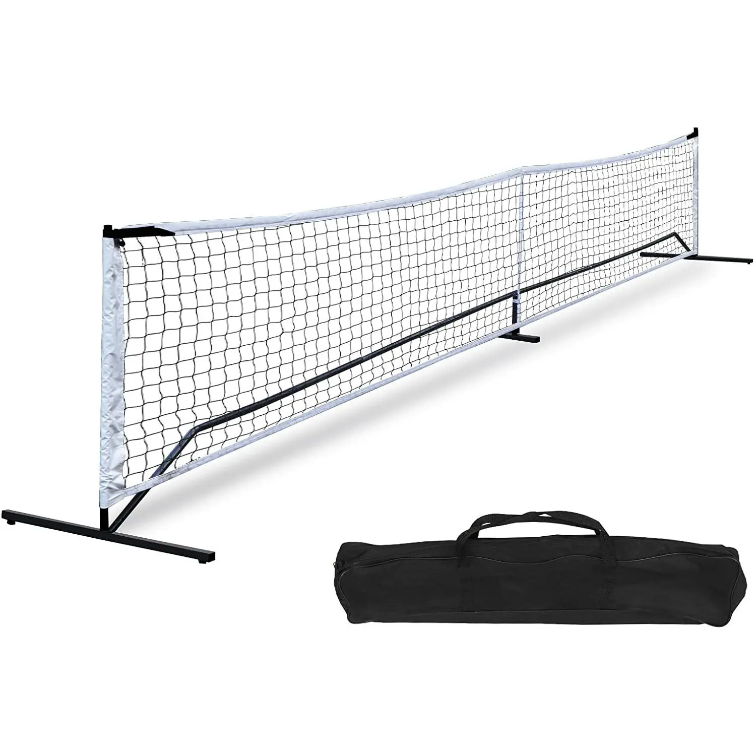 22ft Portable Pickleball Net Set with Steel Frame, All-Weather Badminton and Tennis Net with Freestanding Stand and Carry Bag for Outdoor Sports, Badminton Equipment, Gear, Beach, Backyard, Nets