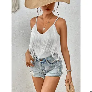 Top Cami Trim Fringe Summer VCAY tiktok Bodycon