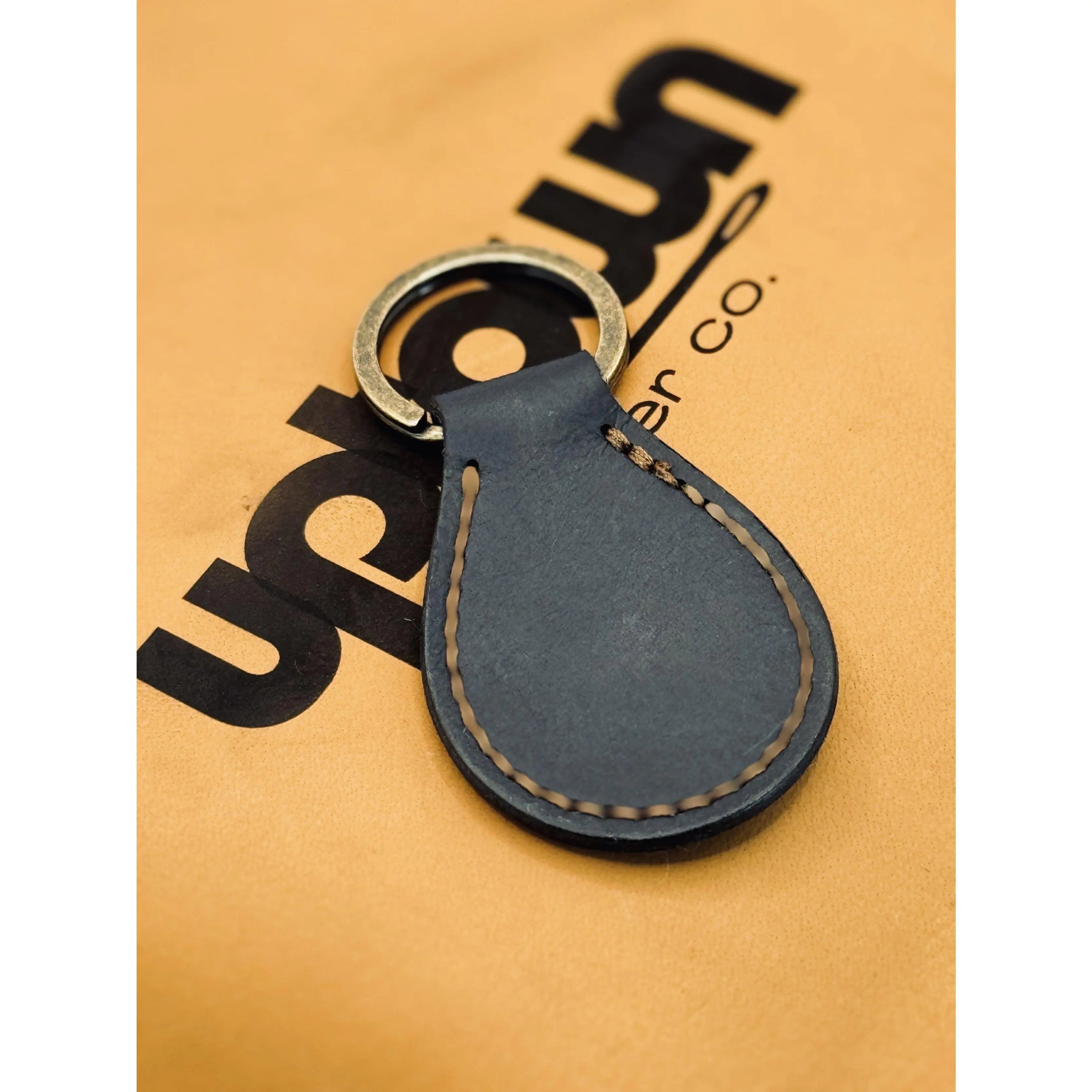 Round Buffalo Keychain Fob