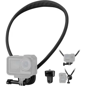K&F Concept Neck Mount with Air Cushion, Camera Holder with 1/4" Adapter, Hands-Free POV Vlogging for GoPro Hero 13/12/11/10/9/8/7/6/5/4/MAX, Insta 360 X5/X4/Ace Pro 2, DJI Osmo Nano Action 3/4/5 Pro, Photography Camera Accessories, Outdoor Sports Camera,