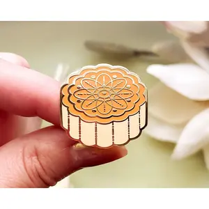 Starry Mooncake Enamel Pin