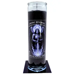 Archangel Michael Candle Kit | Black Flame of Michael Seal of Power | Black Obsidian Infused | Black Protection Candle | Healing Hussle