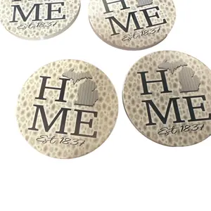 Petoskey stone Michigan Coaster Set