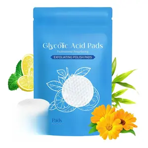 40pcs Glycolic Acid Exfoliating Pads - Face/Body/Underarms Resurfacing Treatment, Reduce Wrinkles & Deep Clean, Multi-Use Peel Pads