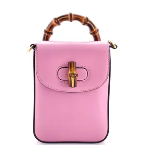 Pre-owned GUCCI Leather Backpacks Bamboo Top Handle Backpack Mini by Rebag