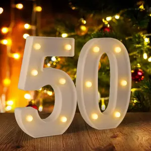 50th Birthday Decorations for Women Men, Light Up Marquee Numbers 50 for 50th Wedding Anniversary, Party Backdrop Wall Decor & Birthday Centerpieces Table Decoration
