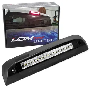 iJDMTOY Dark Smoked Lens Race Car Style Strobe LED High Mount Third Brake/Clearance Light Assembly For 2014-18 Chevrolet Silverado, GMC Sierra 1500, 2015-19 2500HD 3500HD