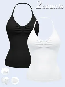 1/2 Pcs Impact Longline Strappy Top Fitness Sports Yoga Impact Gymwear Tanks Women Workout Sportswear Activewear Outdoor Running Tops