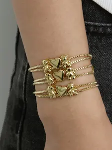 Hand Chain for Boys and Girls, Non-Fading, Copper Material, Perfect for DIY, Valentine's Day, Mother's Day Gifts, Punk Style Jewelry