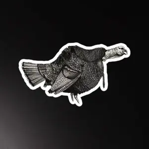 Turkey sticker for outdoorsman decal for truck strutting turkey sticker turkey decal