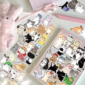50 Pcs Cute Cat Stickers, Suitable for Scrapbooks, Diaries, Notebooks, Water Bottles, Cars, Etc. Faith-based Designs, Gifts with Positive Messages