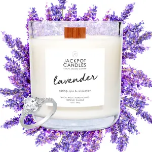 CF - Lavender Wooden Wick Candle