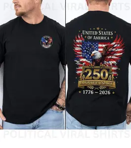 United States 250 Year Anniversary shirt,Conserv front and back graphic,4th of July shirt, USA 250 t shirt, 250th Anniversary
