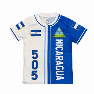Royal Blue Nicaragua Soccer Jersey with Team Emblem & ES Logo for Sports Enthusiasts Nicaragua Fan Wear