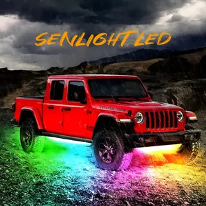 Universal RGB Underglow Light Kit for Cars, Trucks, SUVs - Remote/App Control, Music Sync, Waterproof, Custom Glow Automotive Decorative Accessory for Night Cruises Enthusiasts