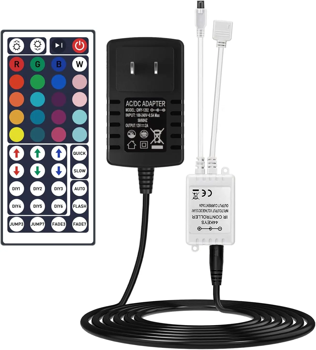 LED Light Strip Remote Controller IR Remote Control Receiver Led Light Adapter Connector Set for Receiver RGB 5050 2835 3528 Strip Lights