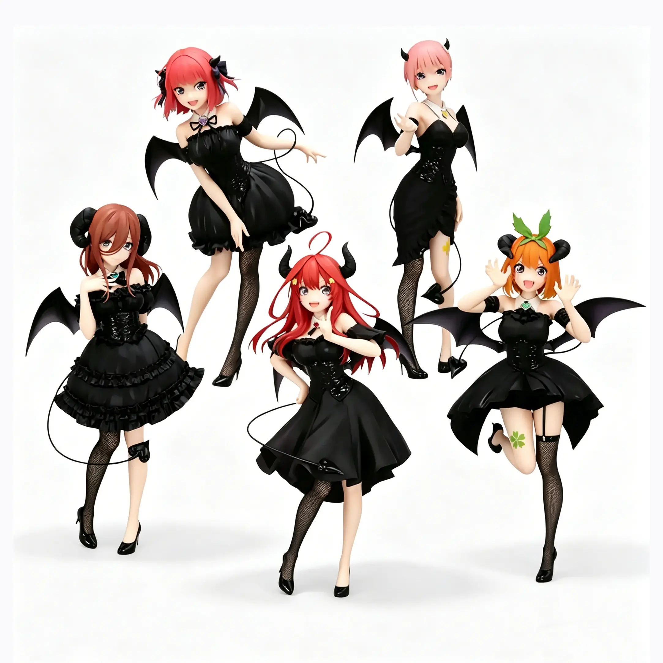 The Quintessential Quintuplets Bicute Dark PVC 3D Vinyl Anime Figure, Character Toy Action Figure, Collectible Cute Lifelike Desk Decor, Gift for Otaku Teens, Anime Figures, Collectibles