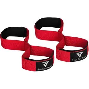 Weight Lifting Straps Figure 8, Anti Slip Strap with cuffs wrist Support for Gym Workout Deadlift Powerlifting Bodybuilding Weightlifting, Fitness Strength Training, Hand Bar Grip for Men & Women