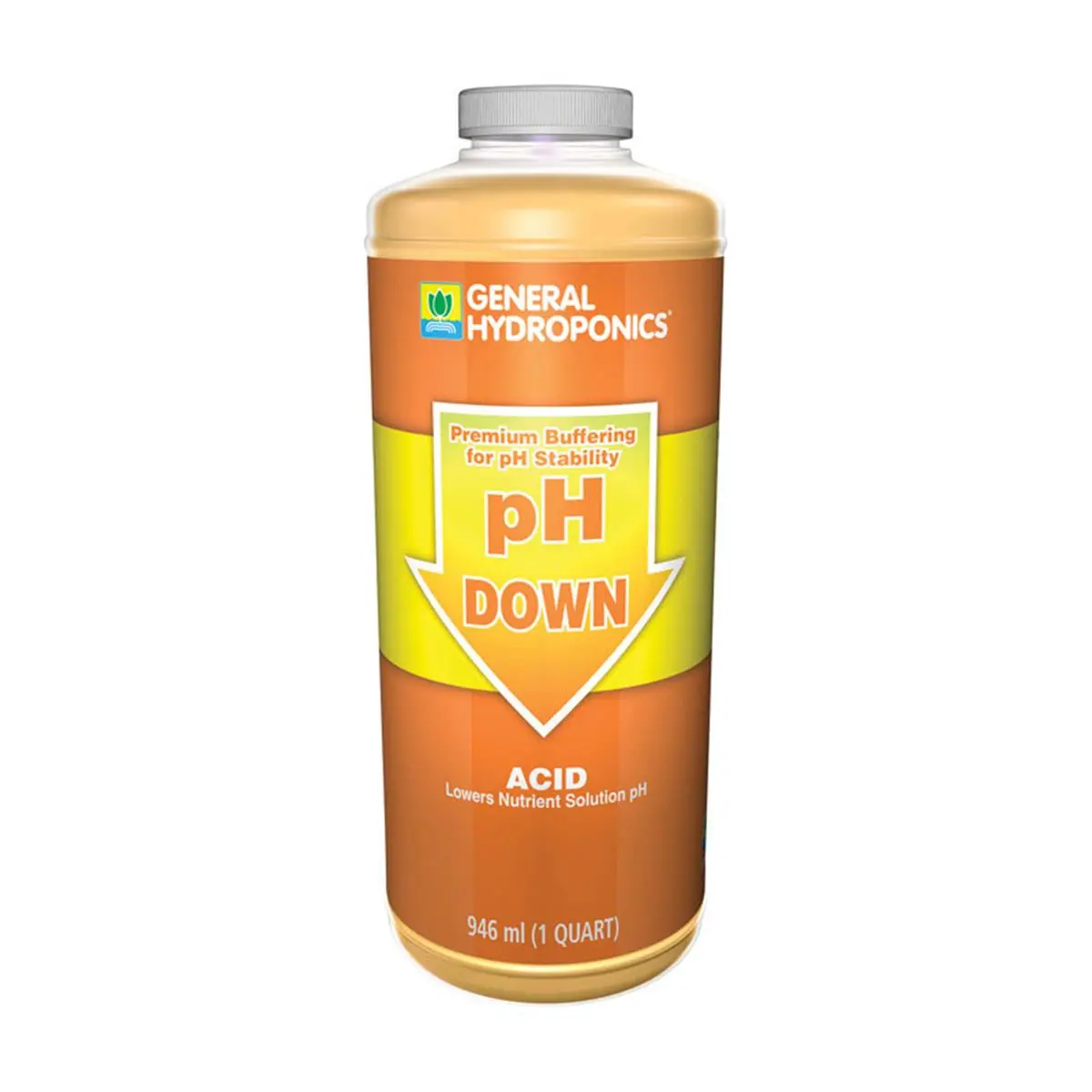 212 MAIN General Hydroponics 1 Qt. Acid Nutrient Solution - Pack of 12, High Quality Materials, Lowers pH, Reliable pH Control