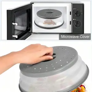 Microwave Anti-Splash Food Cover, Multi-Function Vegetable Washing Basket, High Temp Resistant, Perfect Christmas Gift, Kitchen Utensils Gadgets