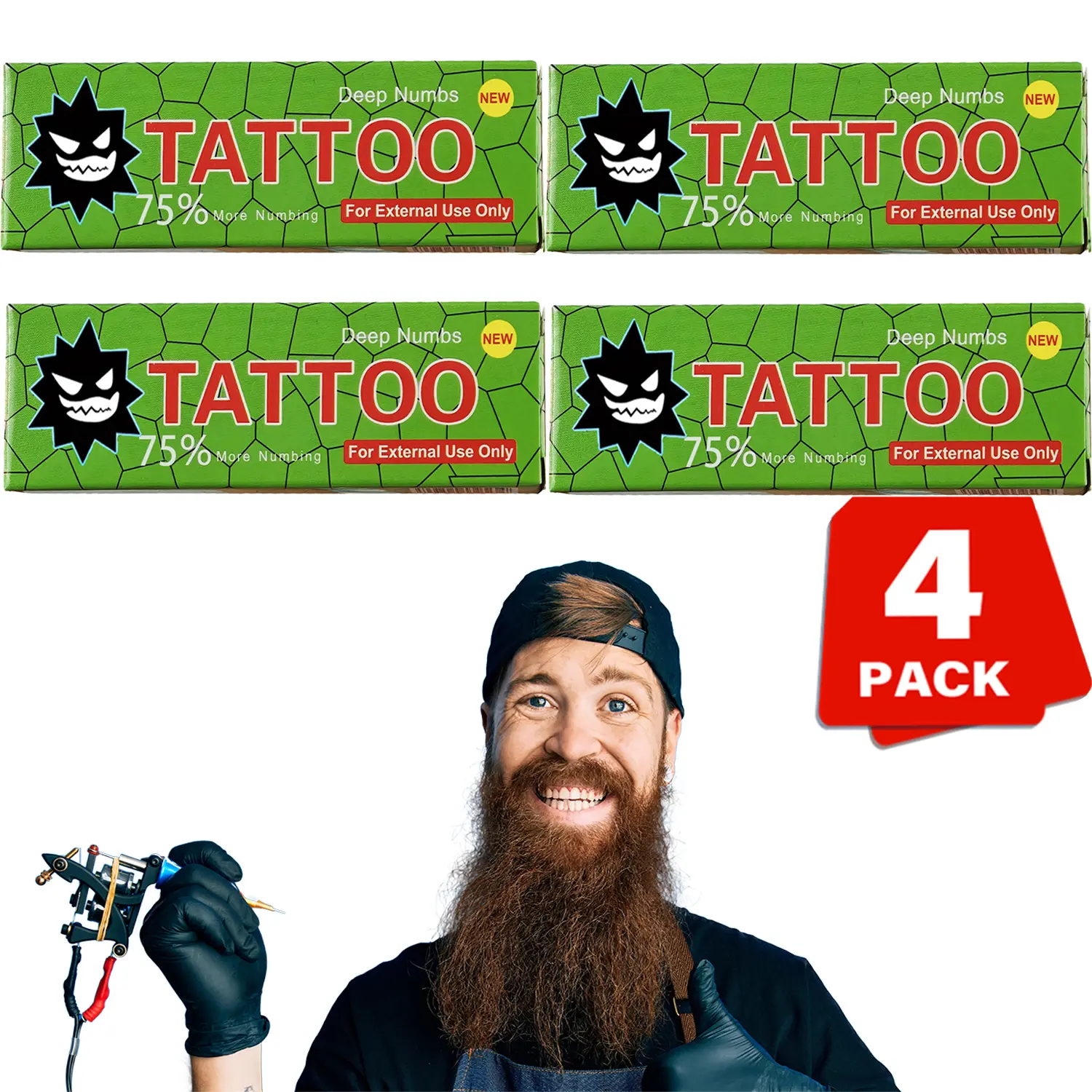 4pcs Tattoo Numbing Cream | Laser Removal | Waxing | Eyebrow Threading | Cosmetic Cream