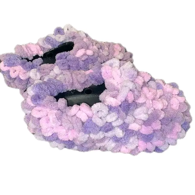 Loopy Loop Slippers - Purple and Pink Cozy Slippers as shown in the Image Footwear Walking Shoes Girl