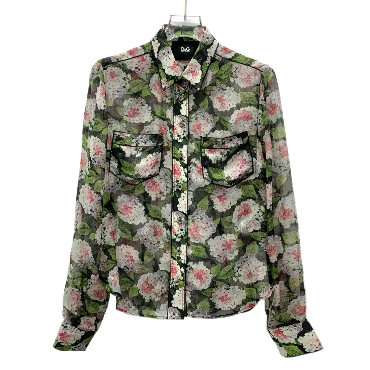 RDLT - Dolce Gabbana Multicolor Floral Silk Button-Front Shirt Size 38 Size M