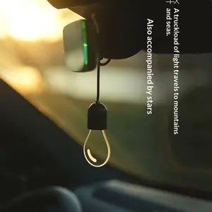 Romantic Car Hanging Bulb Ornament Warm White Glow Cozy Atmosphere Decor for Car Interior Rear View Mirror Decoration