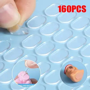 160pcs Dual-Sided Removable Adhesive Putty, Transparent Museum-Grade Museum Quality Strong Hold Sticky Sheets, Ideal for Walls, Wall Art, Wall Displays, Statues, Posters, No Residue