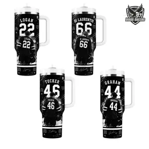 Off-Campus 40oz Handle Tumler, Briar U Hockey Stainless Steels, Logan Tucker Graham Di Laurentis Fan Gift