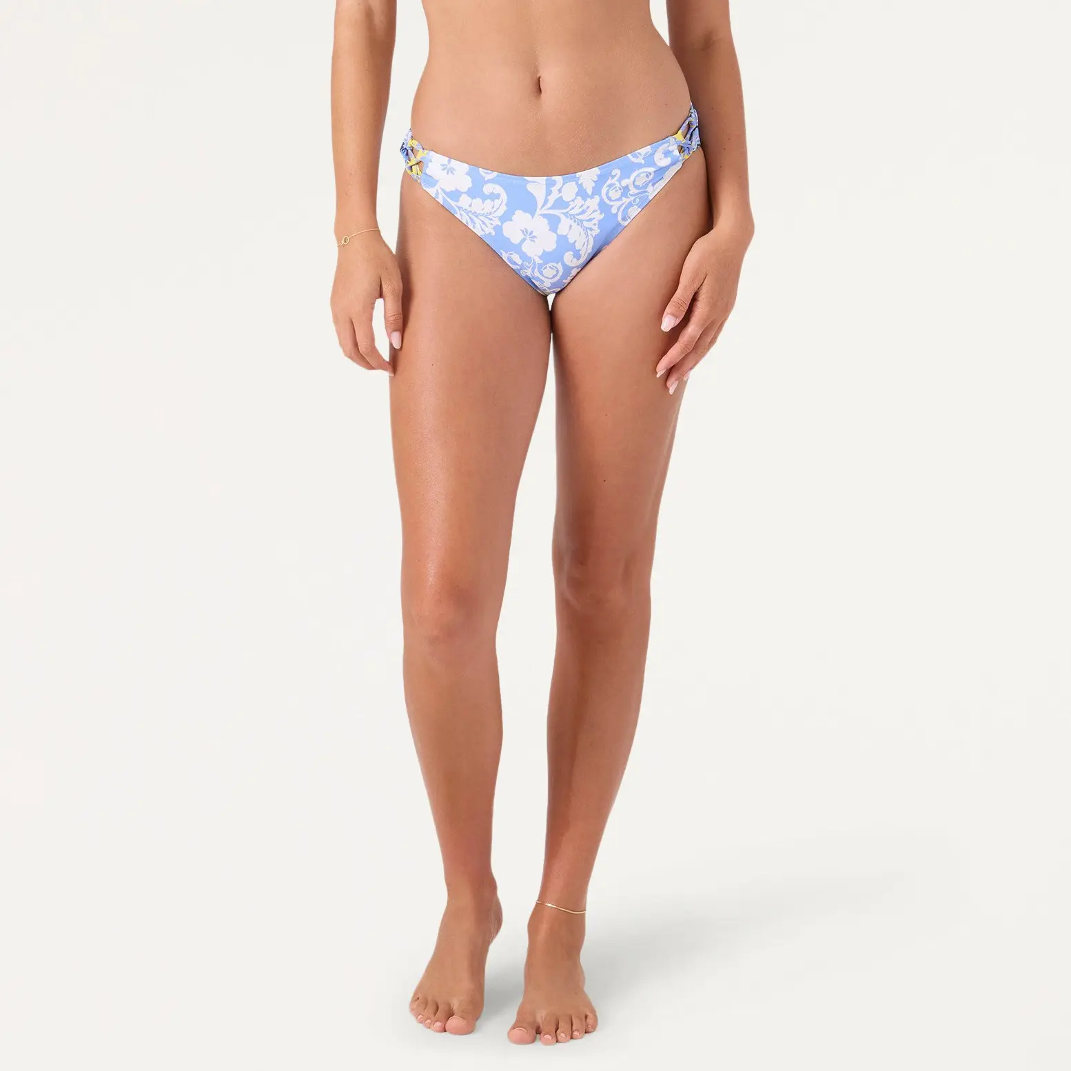 Roxy Golden Glow Cheeky Scoop Surf Swim Short Bottoms - Hot Pink-to-Yellow Ombre Stripes, Stretchable Nylon-Elastane Blend Surfwear Bikini Bottoms, Cheeky Scoops, Female Wear, Nylon Blend, Sporty Chic, Coastal, Beach Pool