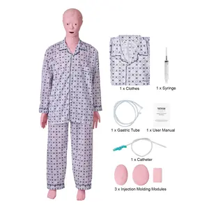 fathersdaygift  VEVOR Nursing Training Manikin, Male Life Size Demonstration Human Manikin for Nursing Training, Multifunctional Education Teaching Model Supplies, PVC Anatomical Mannequin Body Care Simulator Model