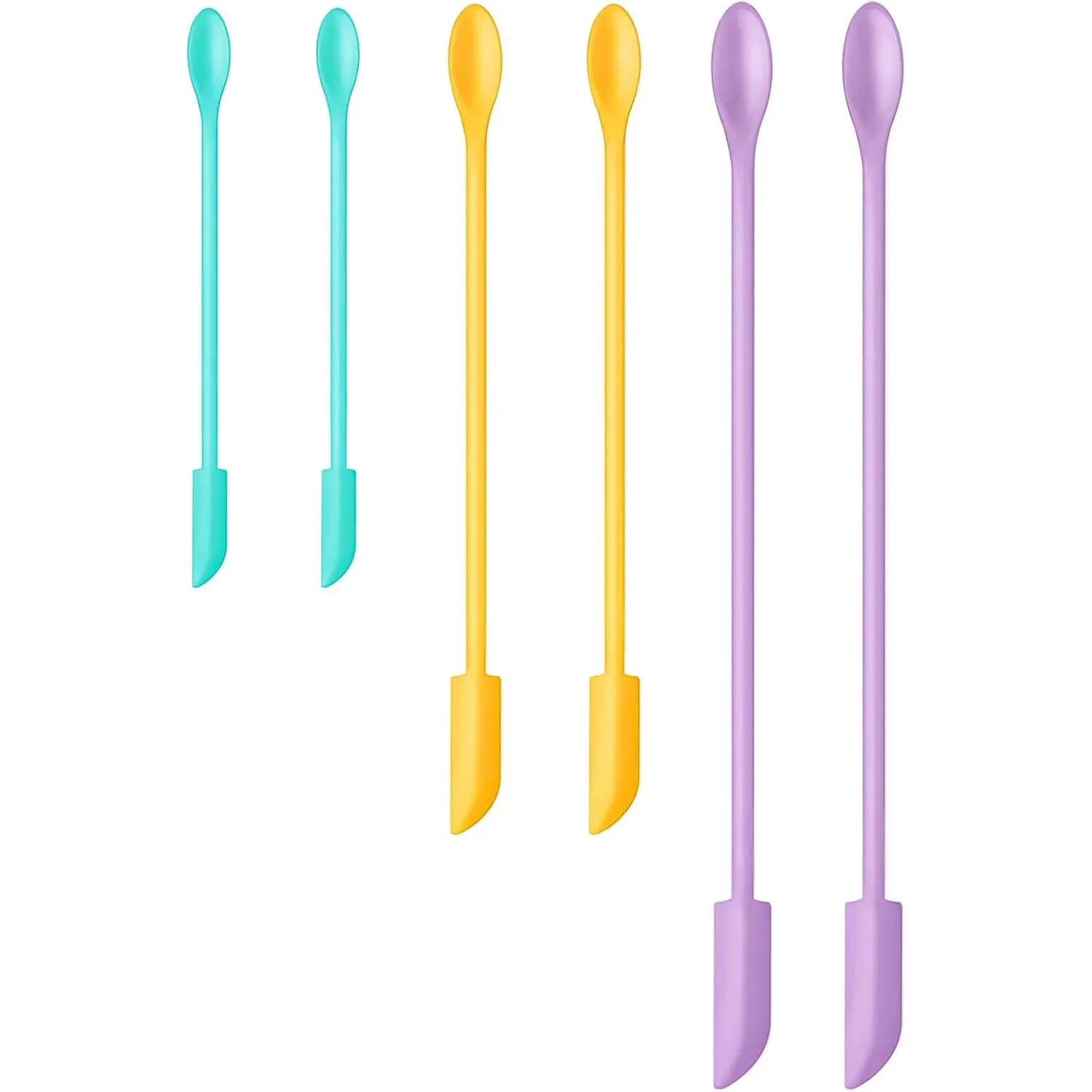 Spatula Set (6Pcs) - Mini Scraper Tool for Beauty &  Reach Every Last Drop - Multi-Size Spatulas for Makeup Jars, Lotion Bottles & Kitchen Containers