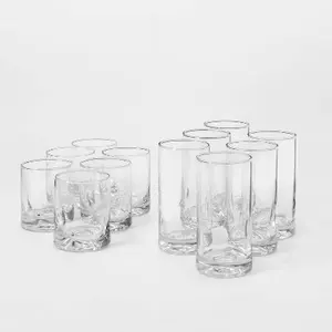 12pc Glass Telford Tumbler Set - Threshold 12pc Glass Telford Tumbler Set - Threshold