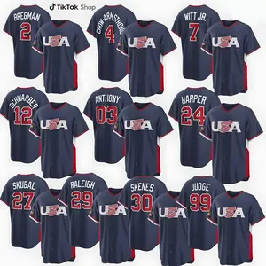 Men's Professional Team USA Baseball 2026 World Baseball Jersey Stitched T-Shirt