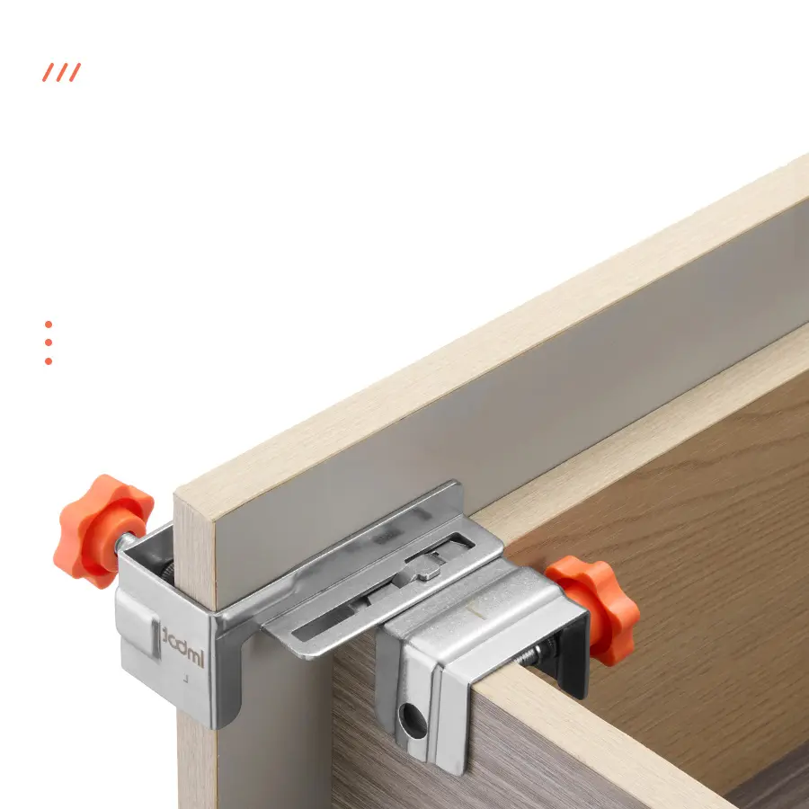 IMBOT Side Mount Drawer Clamp Stainless Steel Construction for Stable Clamping Quick Installation on Various Drawer Panels Durable Toolkit for DIY Home Improvement
