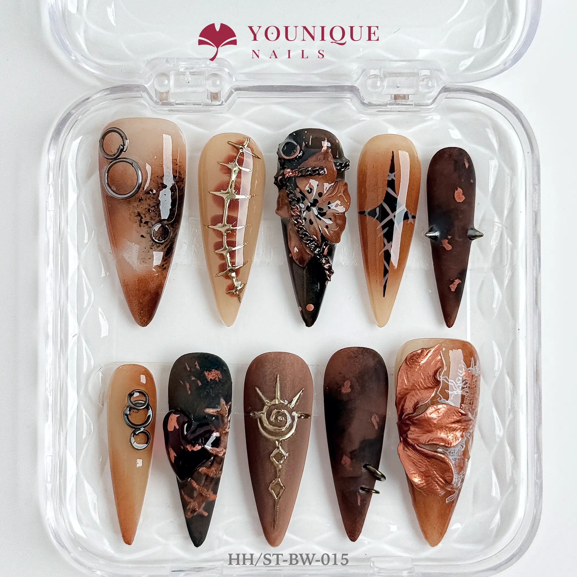 Younique Nails | 10PCS 100% Handmade Press-On Nails | Reusable Colorful Art