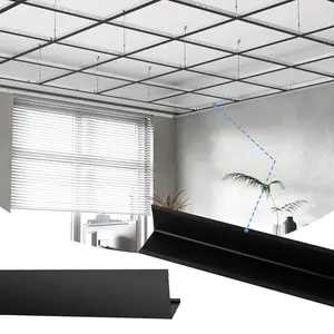 LooYee 10 PCS 24 Inch Cross Tee Drop Ceiling Grid System, 2 Ft Galvanized Steel Rust & Fire Resistance Easy Installation, Ideal for Basement Living Room Garage Kitchen Bathroom Black